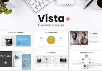 30页多色彩商务计划商业数据分析团队介绍通用国外PPT模板 - 顶尖PPT