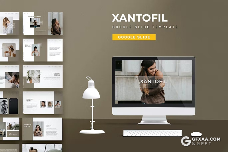 30页摄影图片展示产品展示通用国外GoogleSlides模板5种配色 - 顶尖PPT