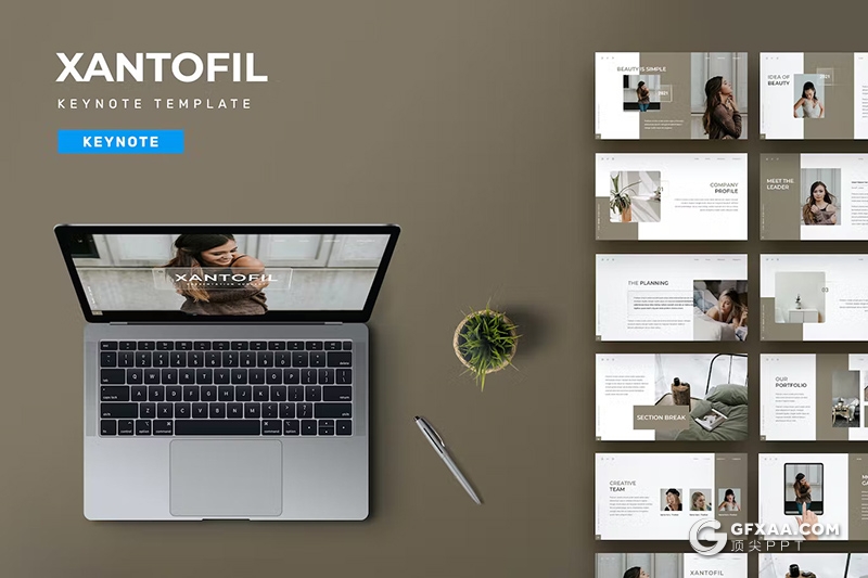 30页摄影图片展示产品展示通用国外GoogleSlides模板5种配色 - 顶尖PPT