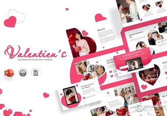 30页大气情人节浪漫婚礼求婚策划国外PPT模板 - 顶尖PPT