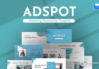 27页蓝色简约企业合作营销主题演讲国外PPT模板 - 顶尖PPT