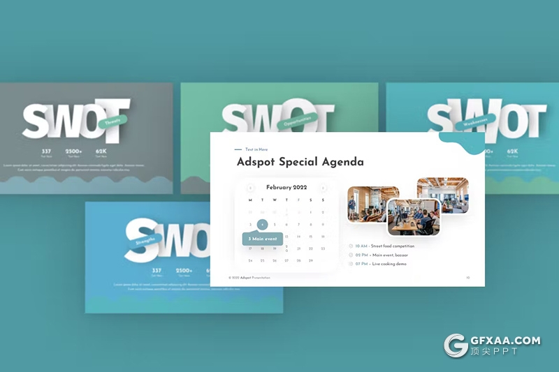 27页蓝色简约企业合作营销主题演讲国外PPT模板 - 顶尖PPT