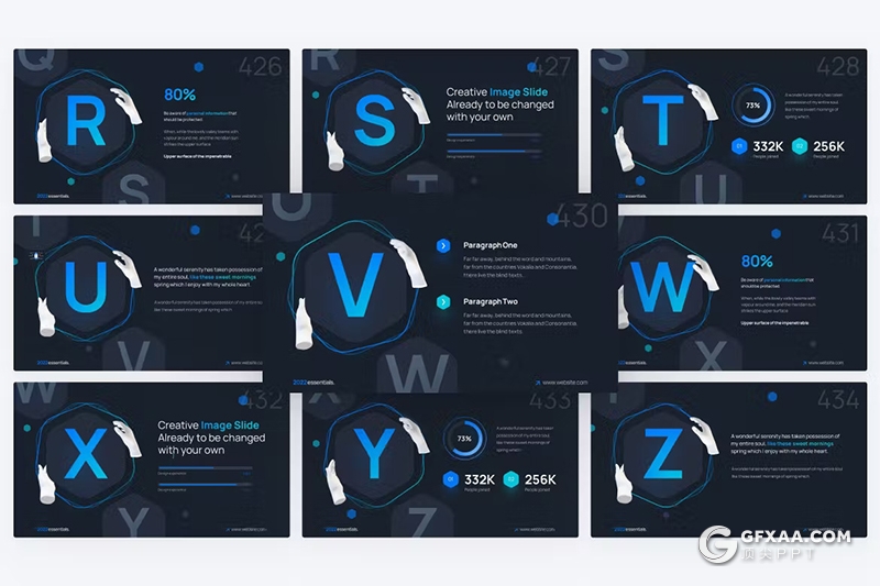 26页字母注释记号PPT模板 - 顶尖PPT