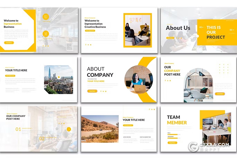 44页业务合作商业计划团队介绍通用国外PPT模板 - 顶尖PPT