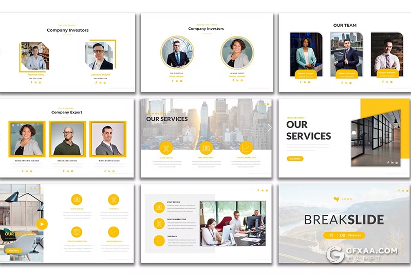 44页业务合作商业计划团队介绍通用国外PPT模板 - 顶尖PPT