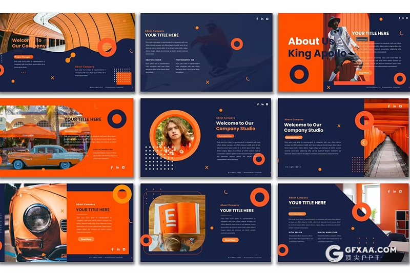 43页高端大气汽车产品摄影展示团队介绍通用国外PPT模板 - 顶尖PPT