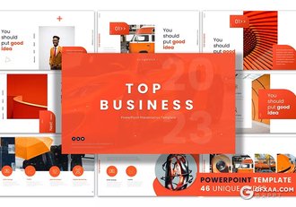 46页大气精美摄影图片展示通用国外PPT模板 - 顶尖PPT