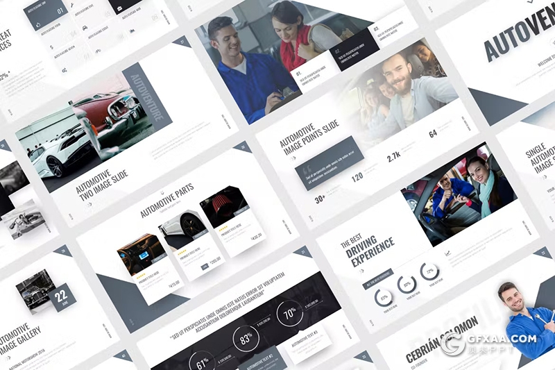 65页汽车维修售后服务主题PPT模板 - 顶尖PPT