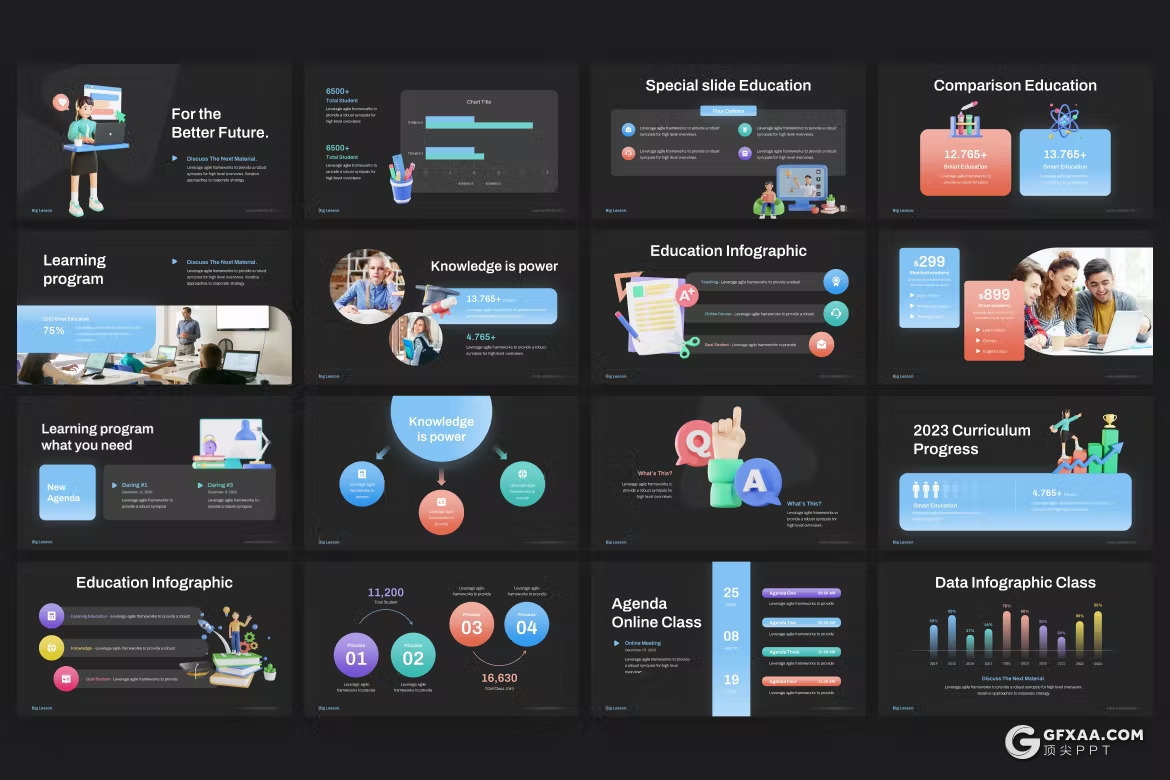 35页大学大课教育大学教育培训宣传PPT模板 - 顶尖PPT