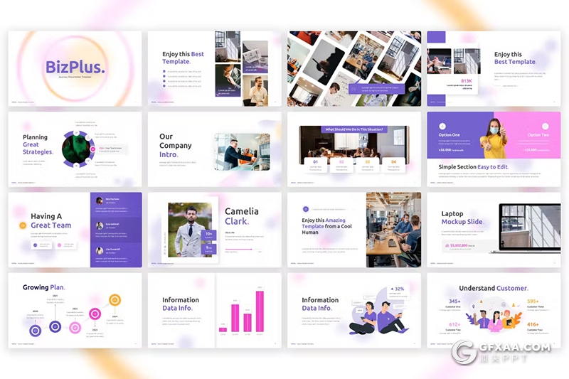 51页创意商业计划团队介绍商务合作通用国外PPT模板 - 顶尖PPT