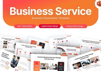 40页简约大气业务合作商业计划商务通用国外PPT模板 - 顶尖PPT