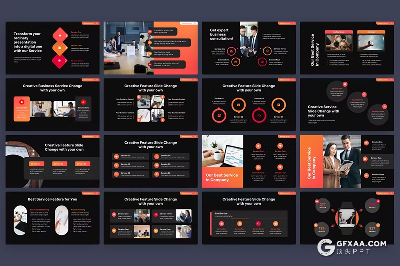 40页简约大气业务合作商业计划商务通用国外PPT模板 - 顶尖PPT