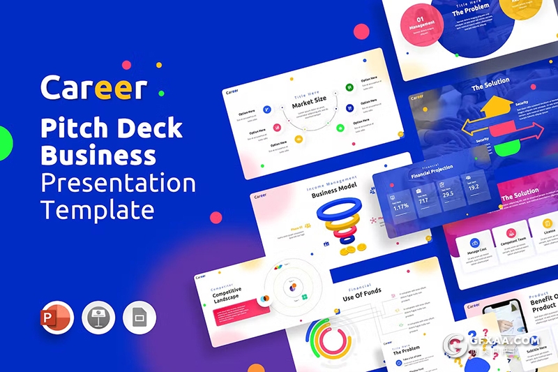 52页精美时尚业务合作商业计划商务通用国外PPT模板 - 顶尖PPT