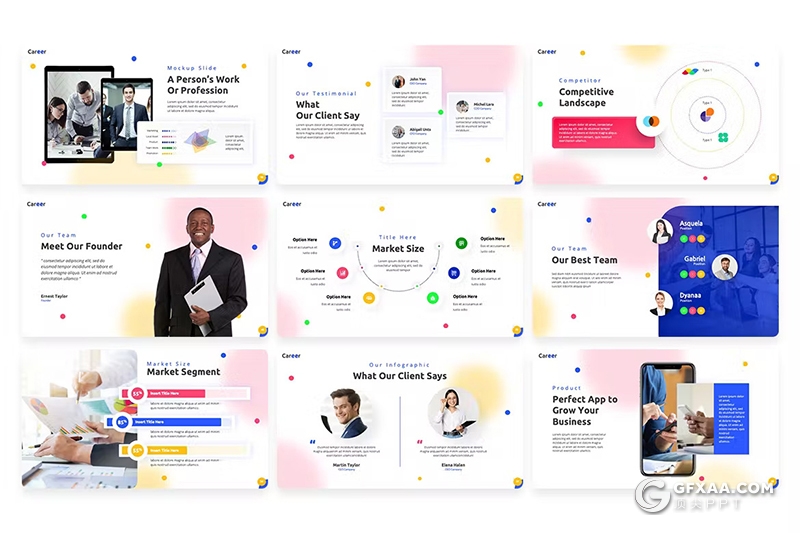 52页精美时尚业务合作商业计划商务通用国外PPT模板 - 顶尖PPT