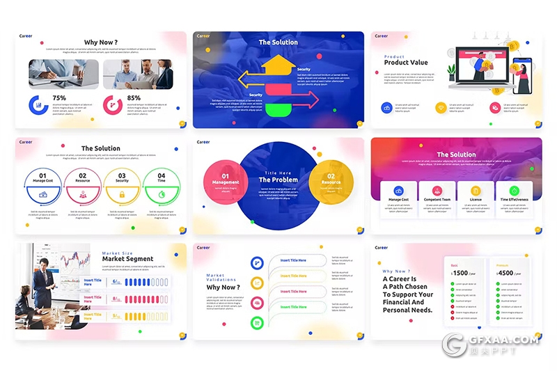 52页精美时尚业务合作商业计划商务通用国外PPT模板 - 顶尖PPT