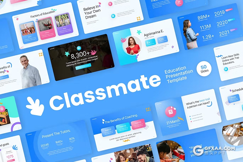 51页同趣味教育教学主题通用国外PPT模板 - 顶尖PPT