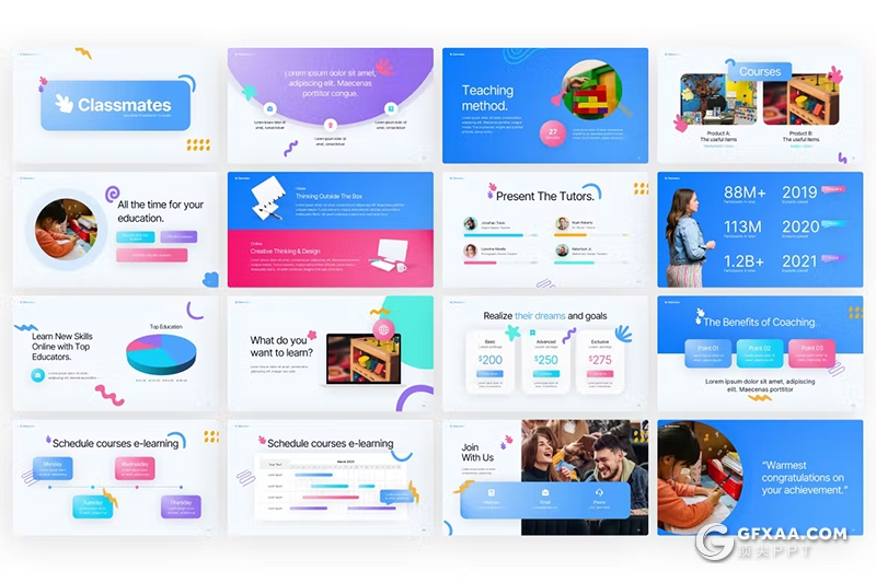 51页同趣味教育教学主题通用国外PPT模板 - 顶尖PPT