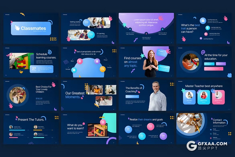 51页同趣味教育教学主题通用国外PPT模板 - 顶尖PPT