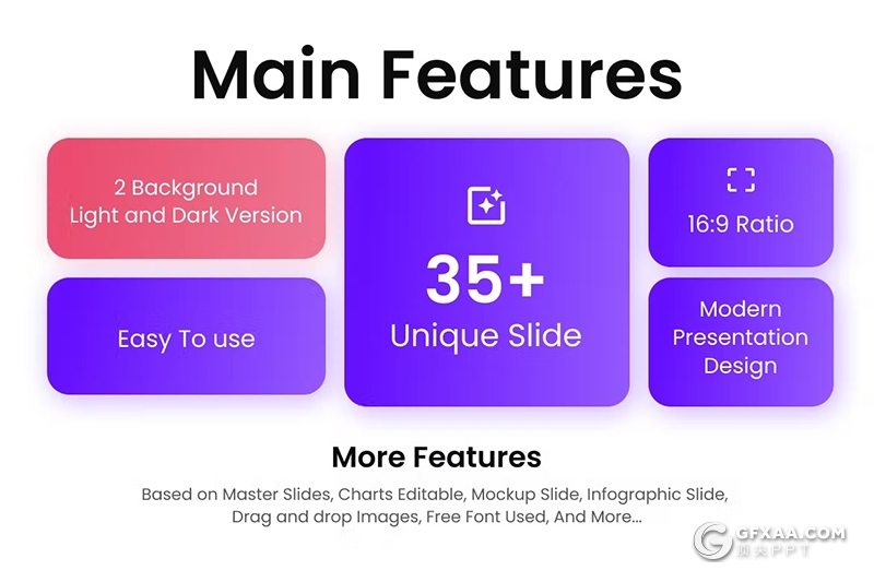 35页大气精美业务合作商务数据展示商业计划商务通用国外PPT模板 - 顶尖PPT