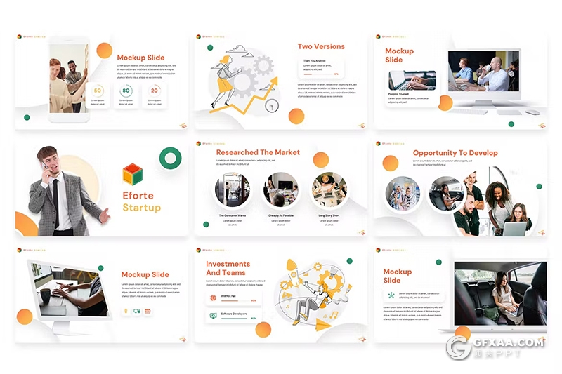 61页简约大气团队介绍业务合作多用途国外PPT模板 - 顶尖PPT