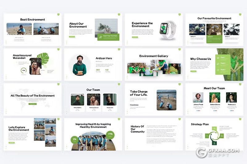 80页环境保护节能环保绿色环境展示宣传数据分析国外PPT模板 - 顶尖PPT