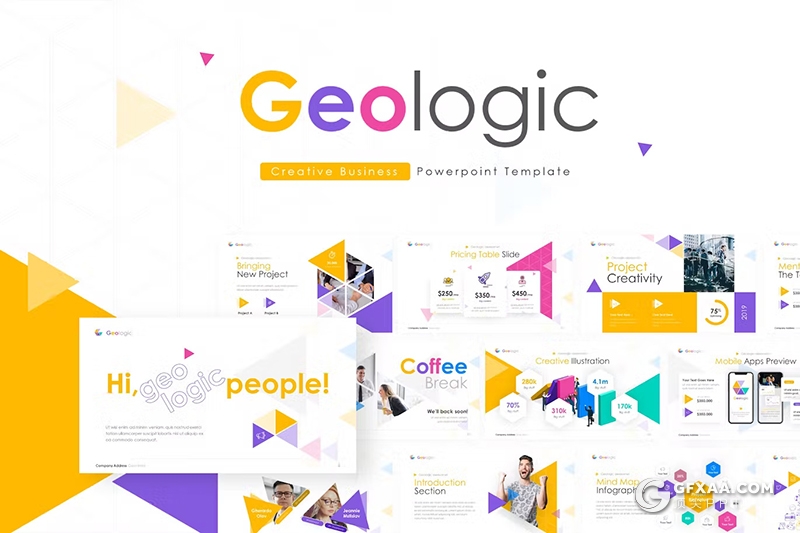 101页精美时尚业务合作商业计划商务通用国外PPT模板11种配色 - 顶尖PPT