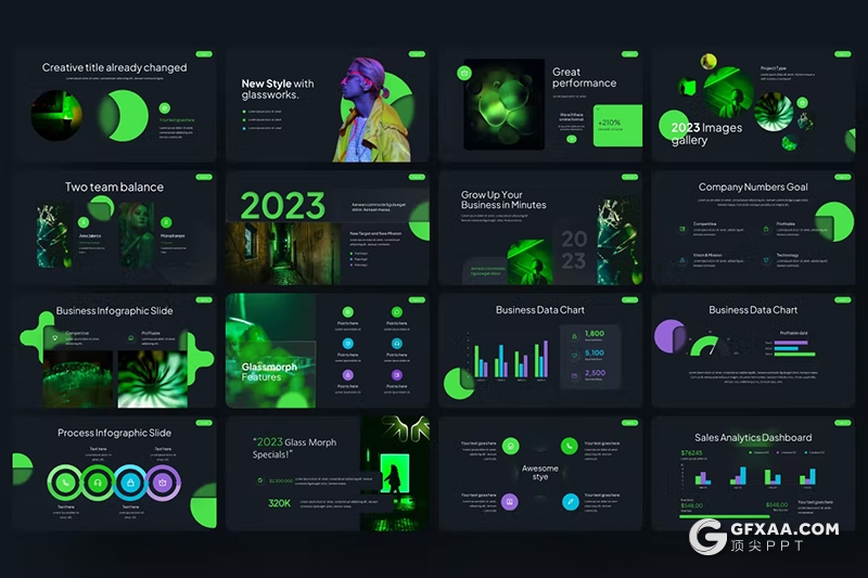 50页高端国外科技风产品展示技术分析PPT模板 - 顶尖PPT