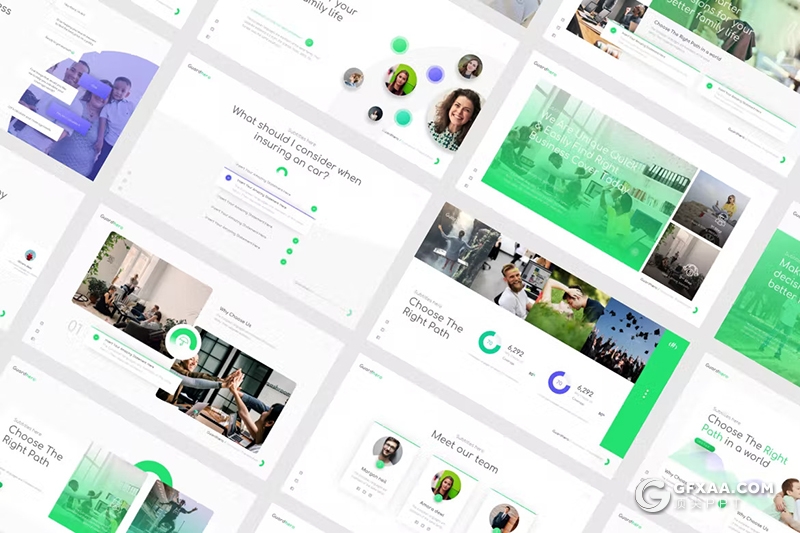 80页商业计划合作团队介绍商务通用国外PPT模板11种配色 - 顶尖PPT