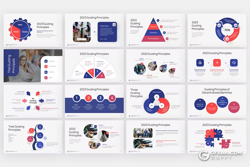 40页简约大气商业数据分析财务数据展示通用国外PPT模板 - 顶尖PPT