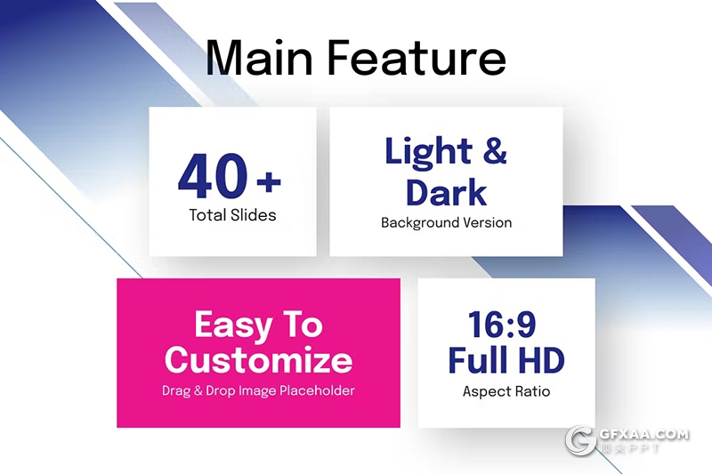 40页蓝紫色企业业务合作商业计划商务通用国外PPT模板 - 顶尖PPT