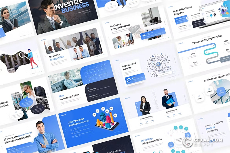 70页商业计划业务合作企业投资多用途业务国外PPT模板11种配色 - 顶尖PPT