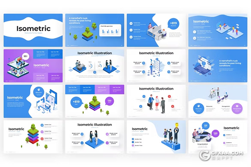 40页卡通商务人物业务展示年终工作汇报PPT模板 - 顶尖PPT