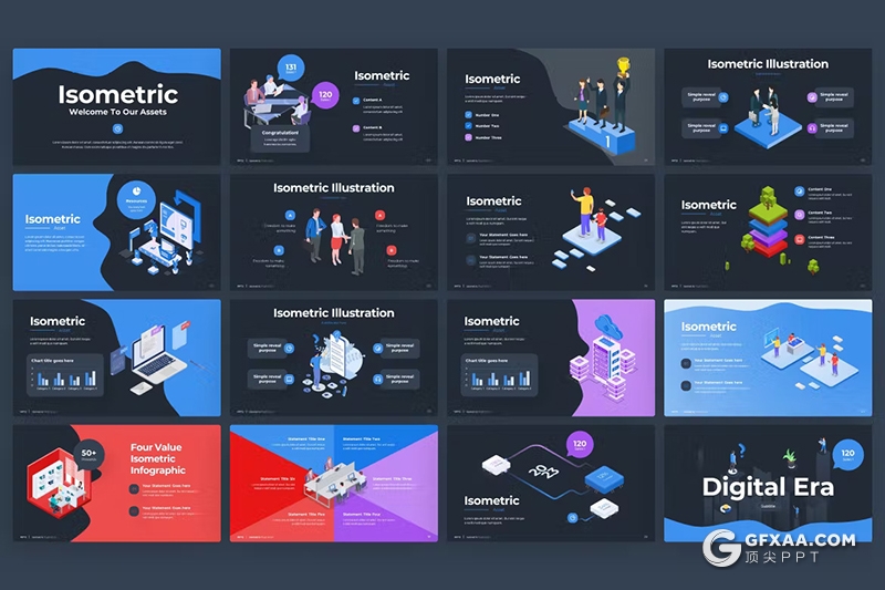40页卡通商务人物业务展示年终工作汇报PPT模板 - 顶尖PPT