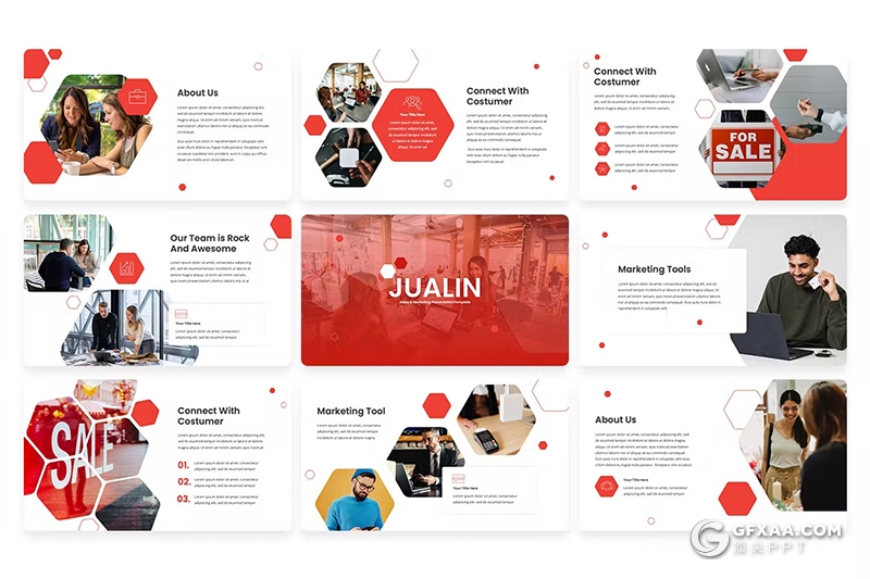 30页企业销售营销业务合作商务通用国外PPT模板 - 顶尖PPT