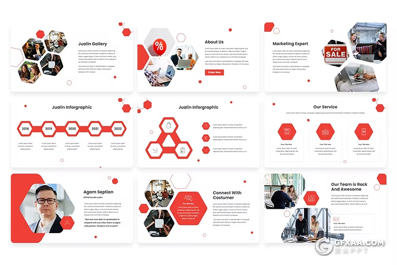 30页企业销售营销业务合作商务通用国外PPT模板 - 顶尖PPT