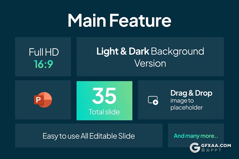 35页大气业务合作商业计划市场增长数据展示通用国外PPT模板 - 顶尖PPT