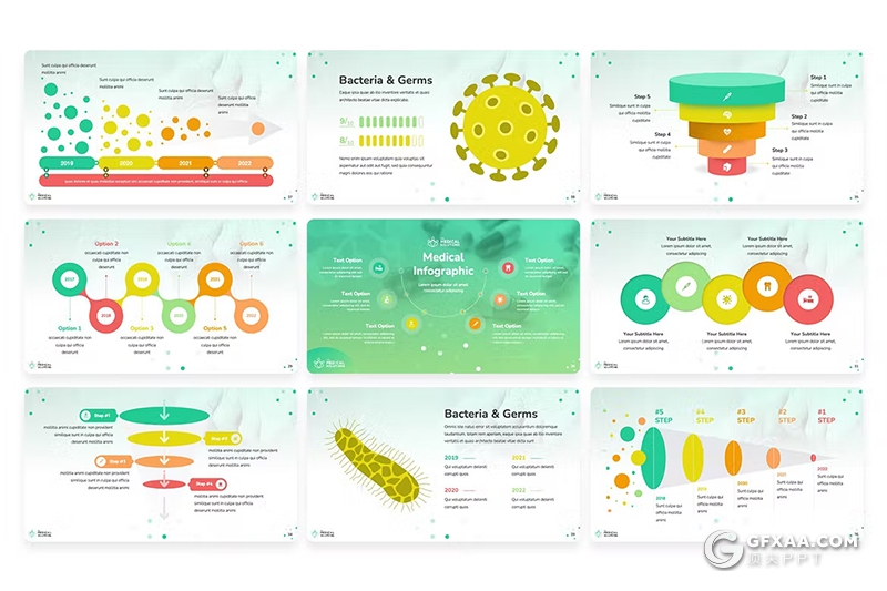 50页医疗解决方案医疗行业研究数据分析临床试验通用国外PPT模板 - 顶尖PPT