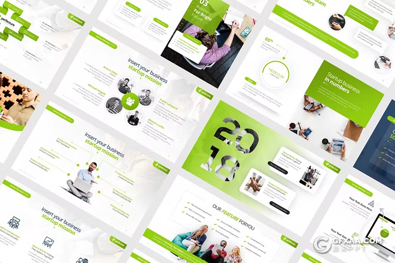 80页简约大气商业计划业务合作计划总结商务通用国外PPT模板2款尺寸9种颜色 - 顶尖PPT