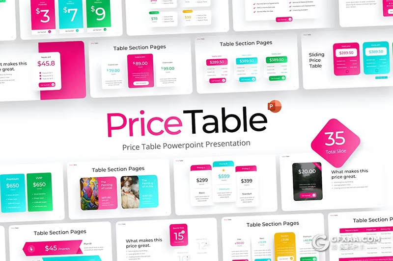 35页数据分析价格表专业PPPT模板 - 顶尖PPT