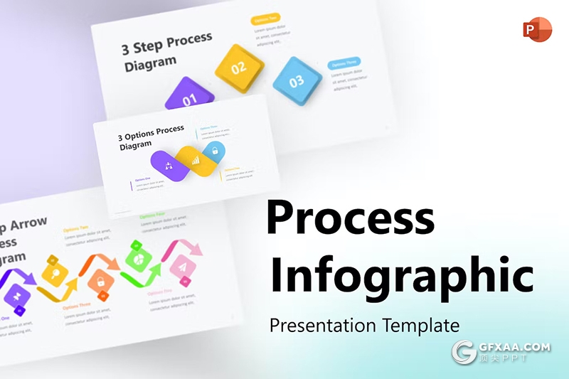 多色彩流程信息图形图表KeyNote模板 - 顶尖PPT