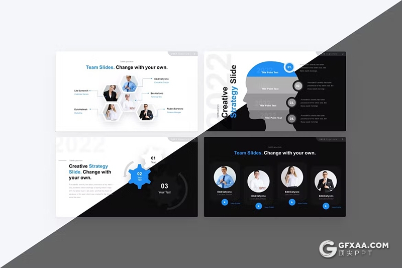15页团队简介商业战略合作商务通用国外PPT模板 - 顶尖PPT
