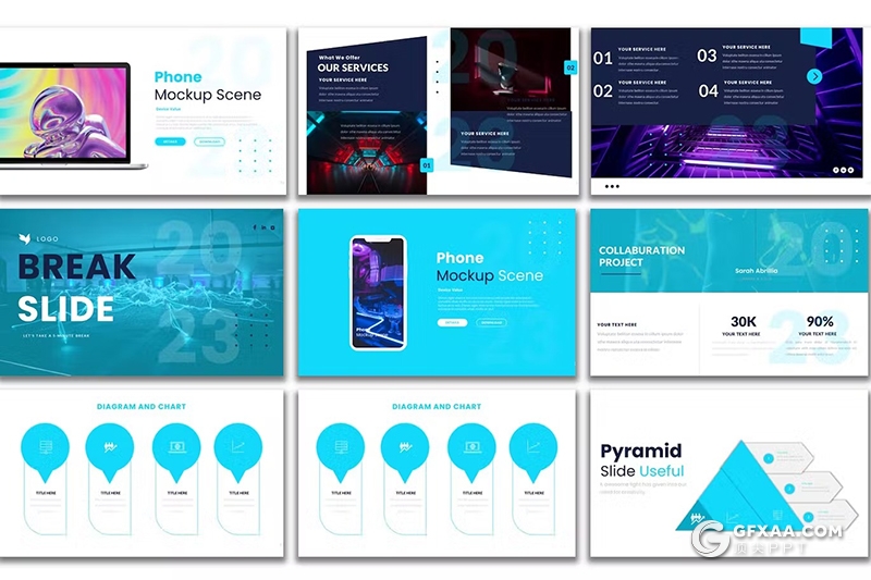 54页流行病毒研究分析国外PPT模板 - 顶尖PPT