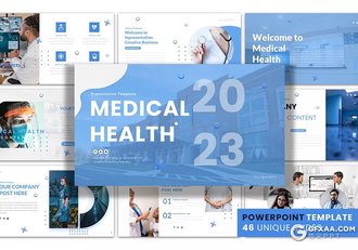 46页医疗行业研究数据分析临床试验通用国外PPT模板 - 顶尖PPT