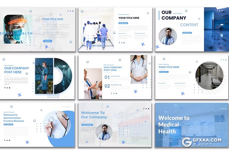 46页医疗行业研究数据分析临床试验通用国外PPT模板 - 顶尖PPT