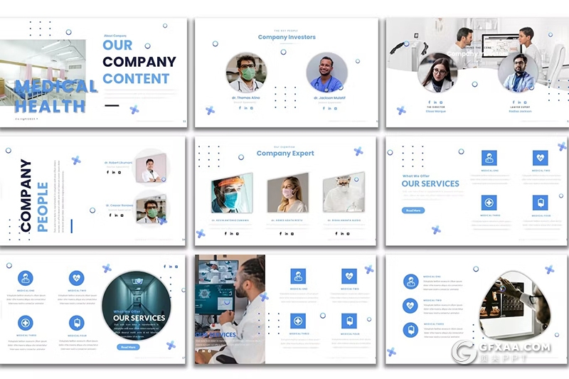 46页医疗行业研究数据分析临床试验通用国外PPT模板 - 顶尖PPT