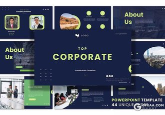 44页企业简介团队介绍商业计划合作商务通用国外PPT模板 - 顶尖PPT