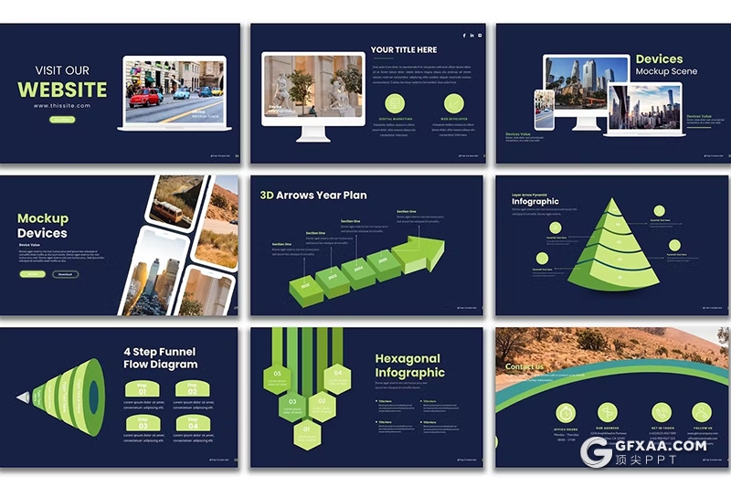 44页企业简介团队介绍商业计划合作商务通用国外PPT模板 - 顶尖PPT