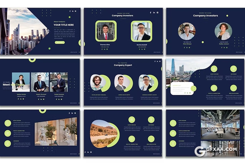44页企业简介团队介绍商业计划合作商务通用国外PPT模板 - 顶尖PPT