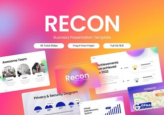 45页创意企业合作商务信息数据分析商务通用国外PPT模板 - 顶尖PPT