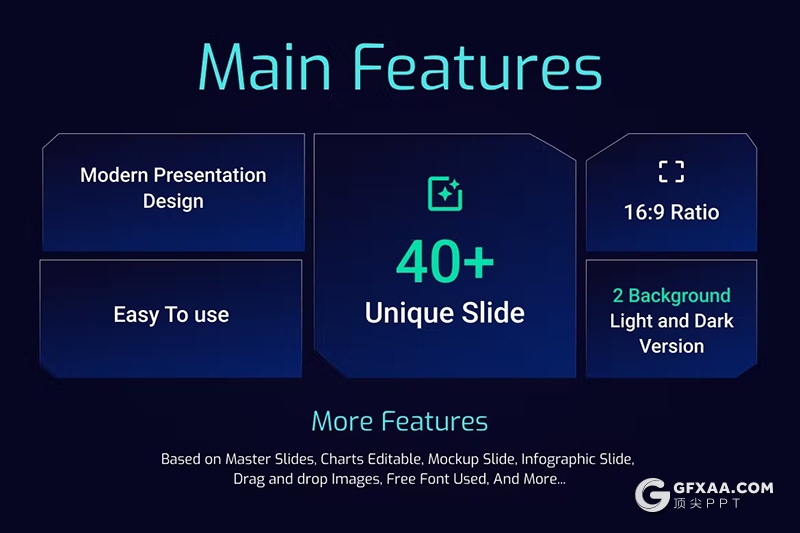 40页高端大气科技风人工智能机器人宣传介绍PPT模板 - 顶尖PPT